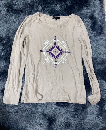 Free People Embroidered Long Sleeve Blouse