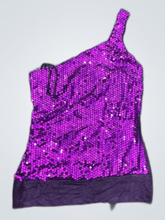 Purple Sequined Tank Top