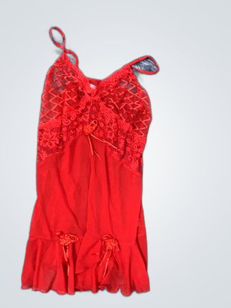 Red Lace Slip Dress