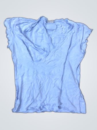 Unbranded Light Blue Sleeveless Ruffle Blouse