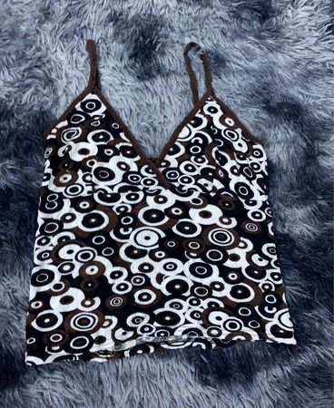 Printed Circle Pattern Camisole Top