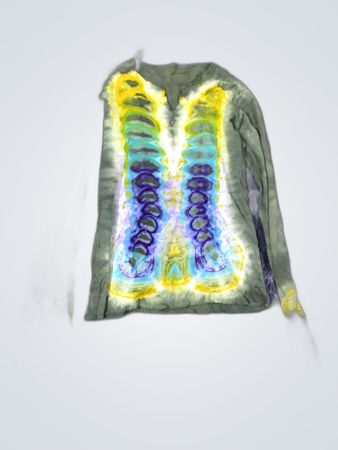 Unbranded Tie-Dye Long Sleeve V-Neck T-Shirt