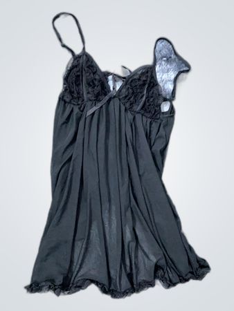 Unbranded Black Lace Slip Dress