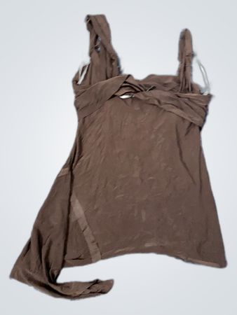 Brown Twisted Sleeveless Camisole Top