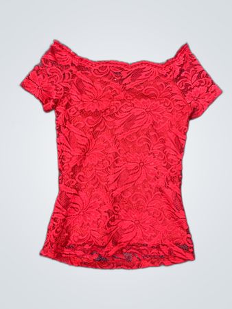 Red Lace Top
