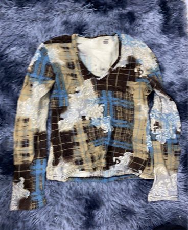 Patchwork V-Neck Cardigan