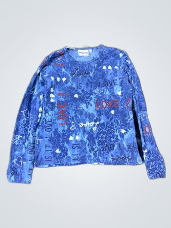 Tory Burch Blue Graphic Crewneck Sweatshirt