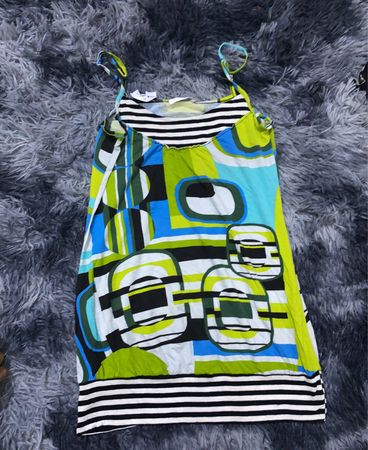 Multicolored Patterned Dress