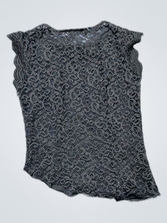 Black Lace Sheer Blouse