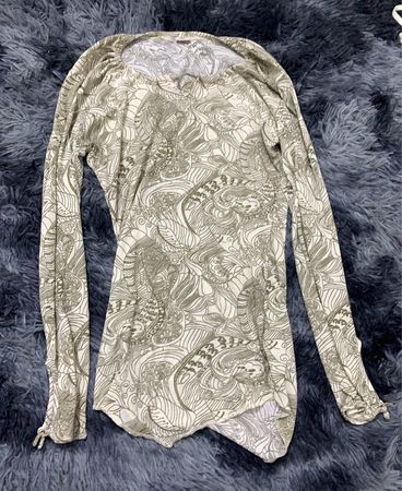 Lacoste Printed Long-Sleeve Blouse