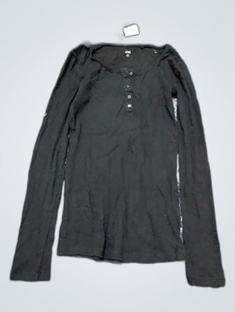 GAP Long Sleeve Black Henley Top