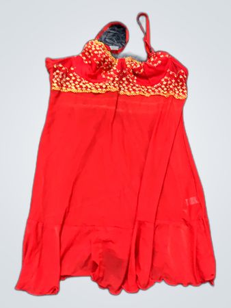 Red Lace Slip Dress