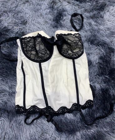 White Lace Bustier Top