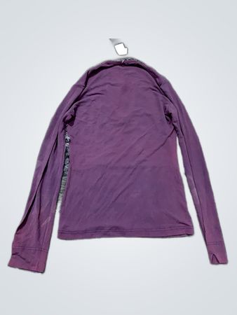 Purple Long-Sleeve V-Neck Top