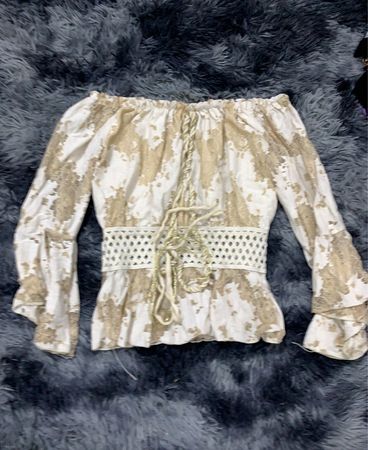 Printed Off-Shoulder Blouse