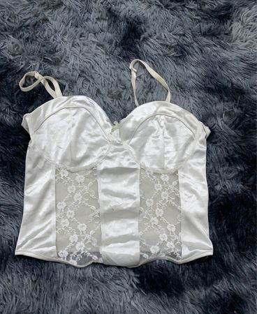 Zara Satin Lace Bustier Top