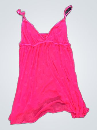 Pink Polka Dot Mesh Camisole Top
