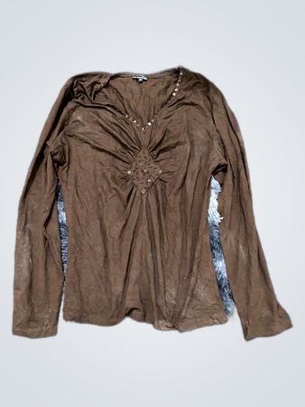 Brown Long Sleeve Top