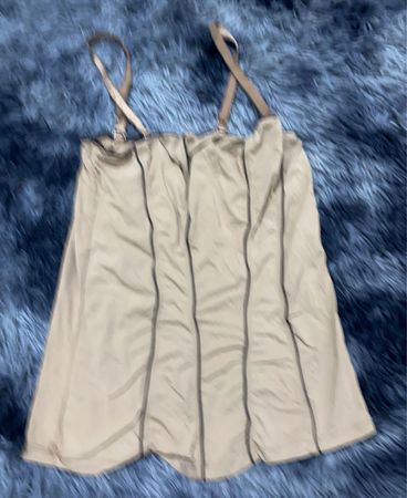 Beige Satin Camisole Top