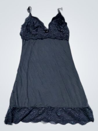 Black Lace Trim Chemise