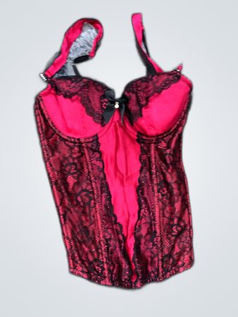 Red and Black Lace Corset