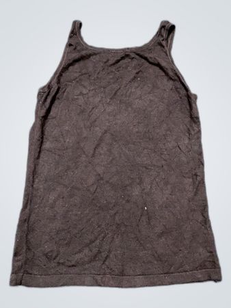 Brown Embroidered Tank Top