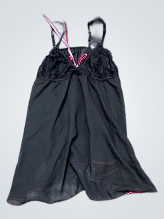 Black Chemise with Pink Trim