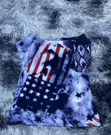 American Flag Graphic Top