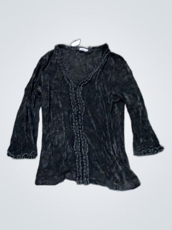 Unbranded Black Ruffle Blouse