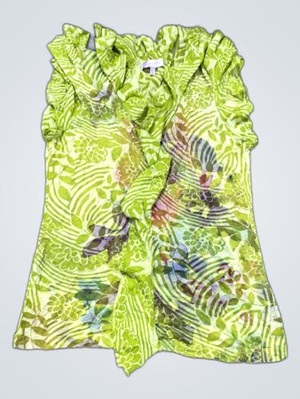 Green Floral Blouse