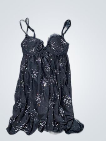 Zara Black Starry Mini Dress