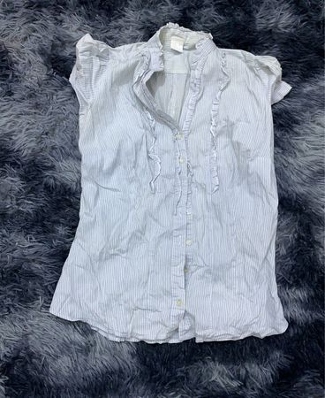 Women's White Striped Blouse