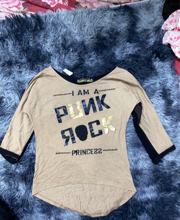 Unbranded Punk Rock Princess Printed Off-Shoulder Top