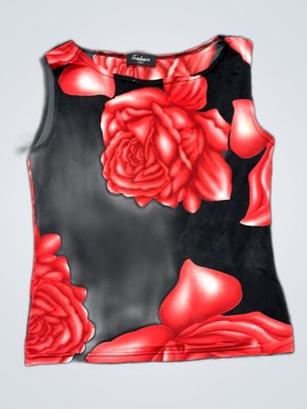 Tendance Rose Print Tank Top