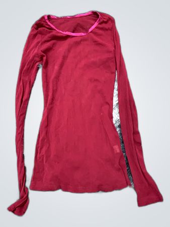 Unbranded Red Long Sleeve Crewneck Top