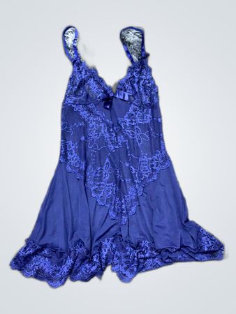 Navy Lace Slip Dress