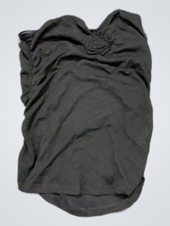 Unbranded Black Strapless Rose Detail Top