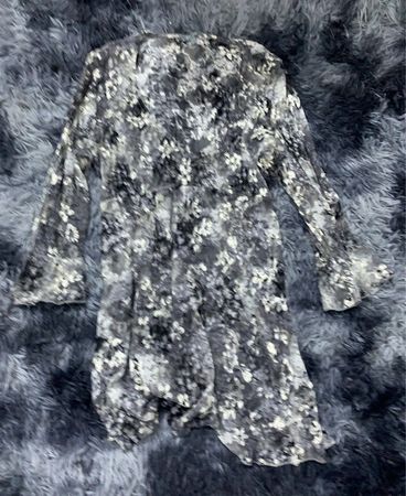 Printed Sheer Long Sleeve Cardigan