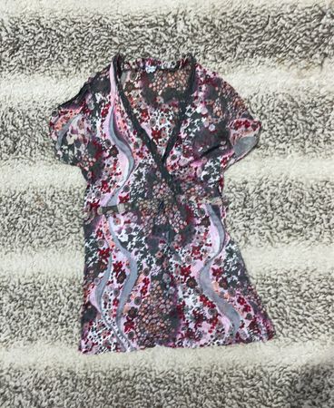 Printed Wrap Blouse