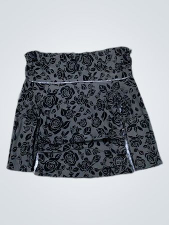 Gray Floral Off-the-Shoulder Top