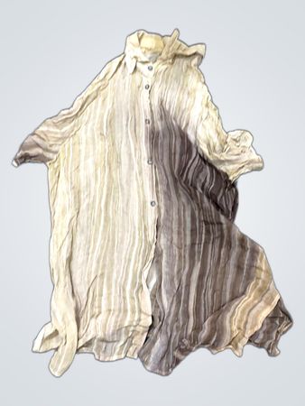 Unbranded Striped Button-Up Blouse