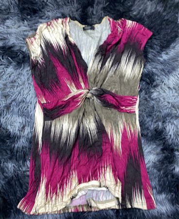 Printed Wrap Blouse