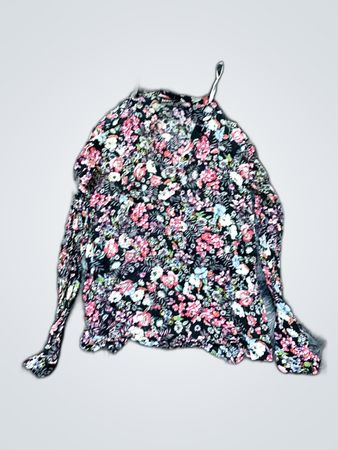 Sheer Floral Long Sleeve Blouse