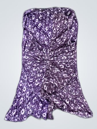Purple Floral Skirt