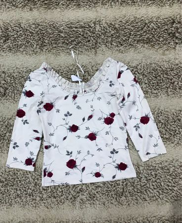 Printed Off-Shoulder Blouse