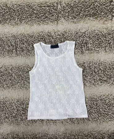 Direction ds White Lace Camisole Top