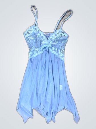 Light Blue Lace Slip Dress