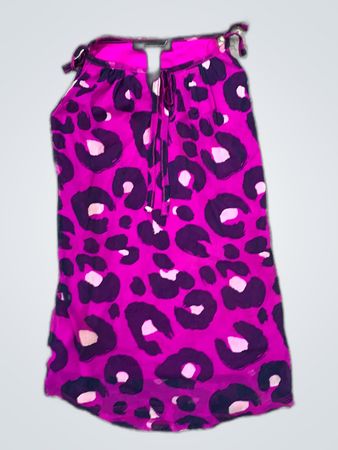 INC International Concepts Pink Leopard Halter Neck Dress