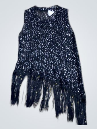 Black Sequined Sleeveless Top