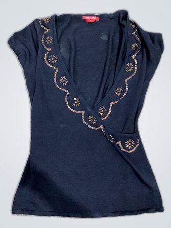 RED Black Sleeveless Blouse